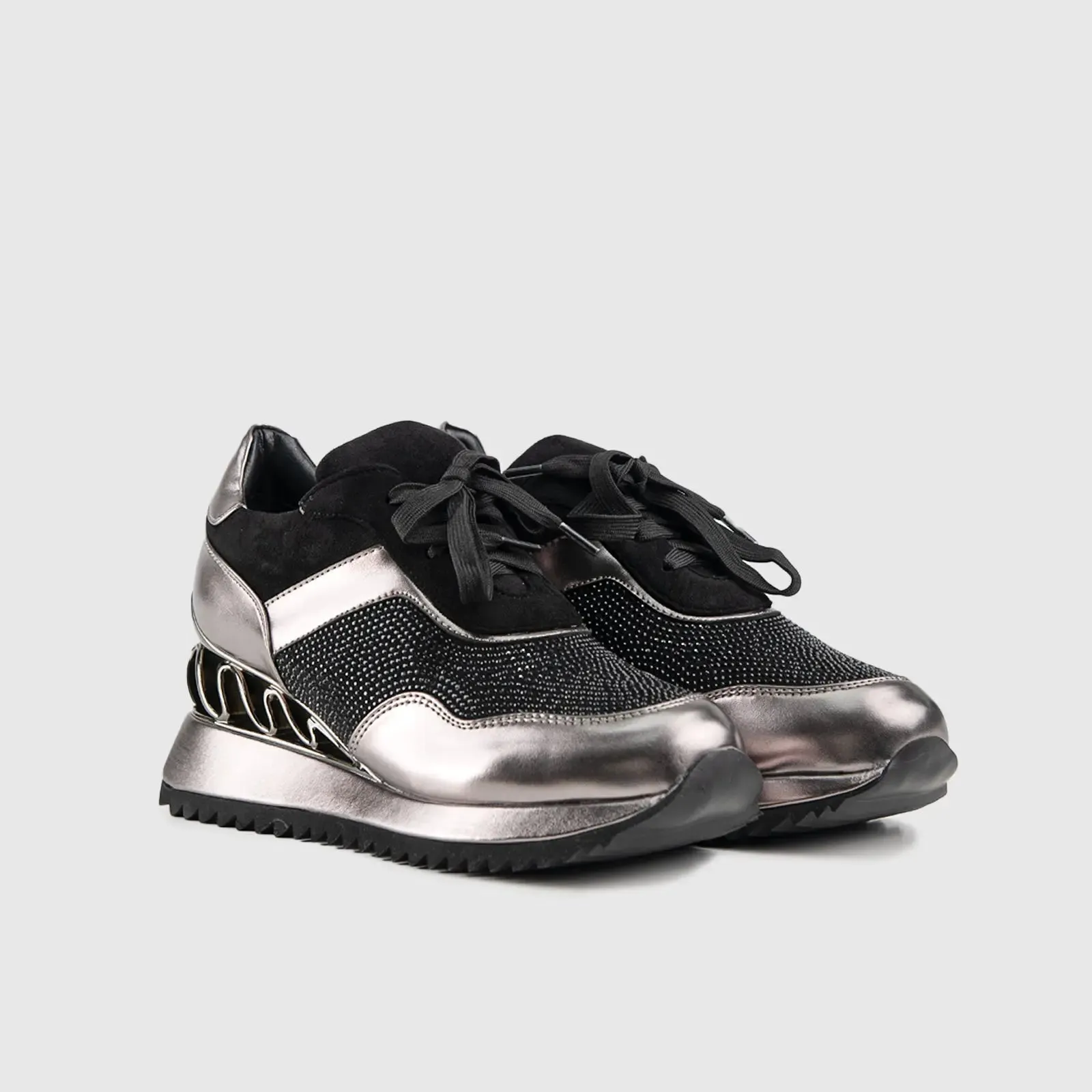 Statement Sneakers Pewter SCR03