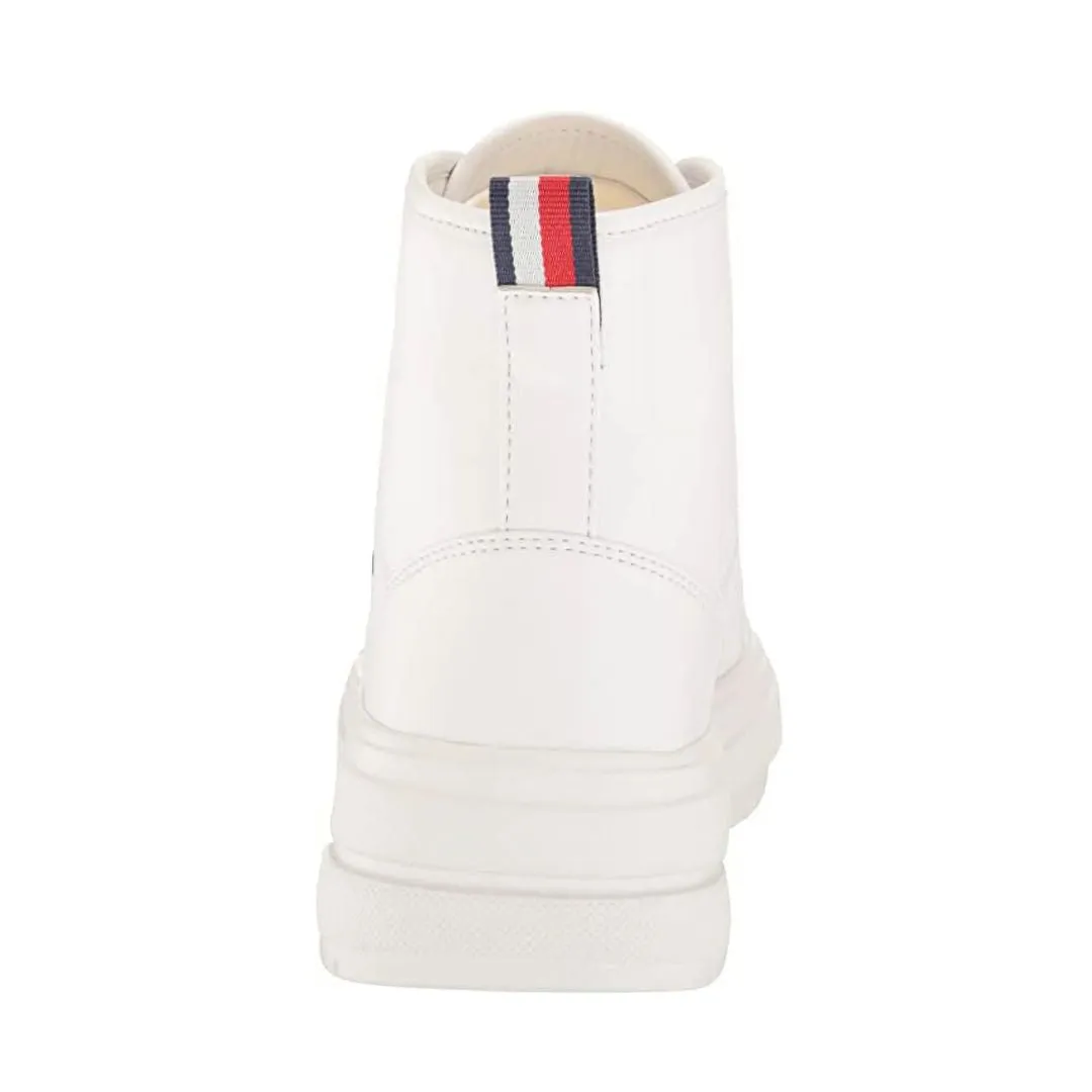 Tommy Hilfiger Lukas High Top Lace Up Platform Sneakers - WHT