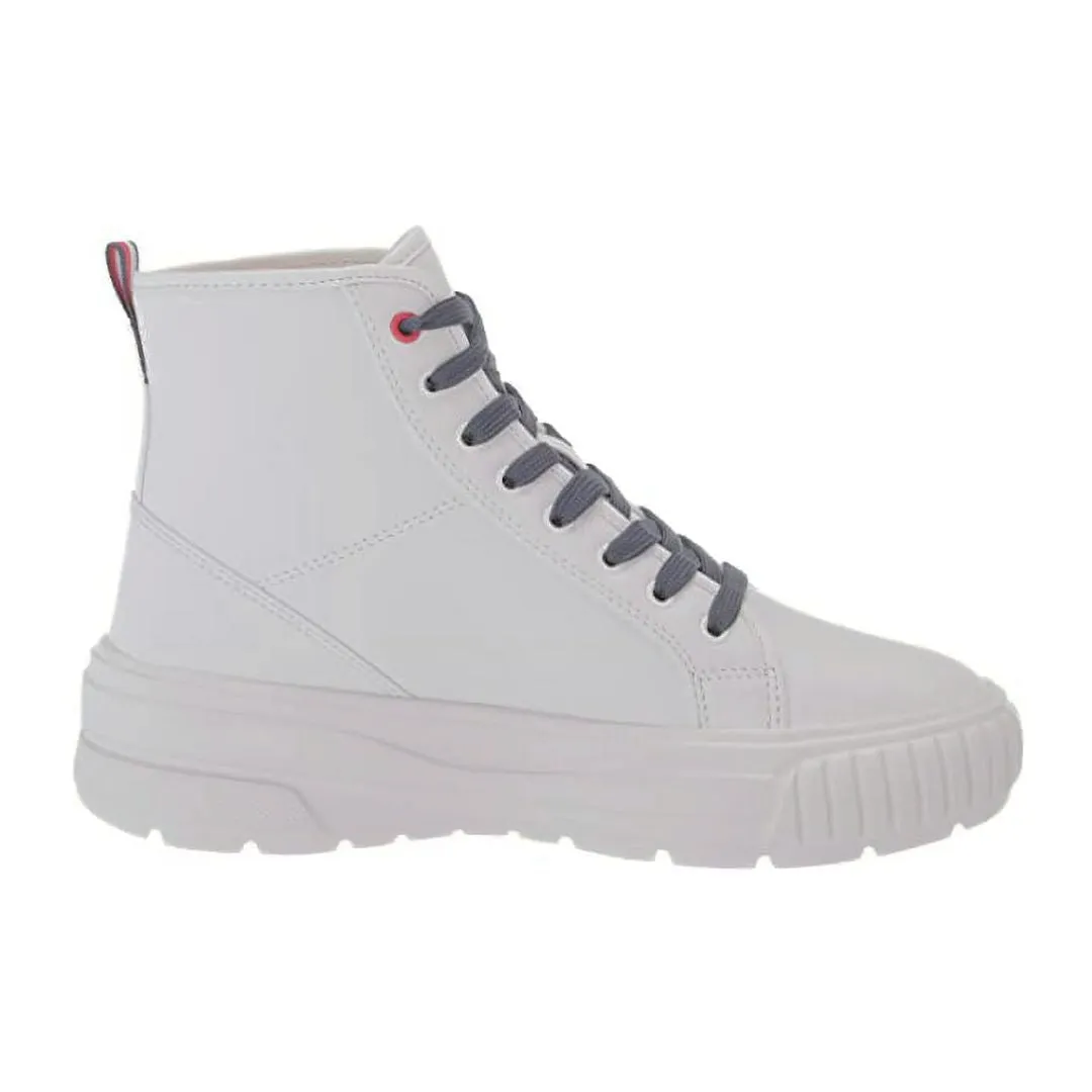 Tommy Hilfiger Lukas High Top Lace Up Platform Sneakers - WHT