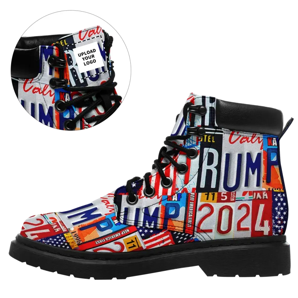 Unique Gift,Personalized Trump Boots, Custom Support with Pride Boots, Patriotic Winter Boots