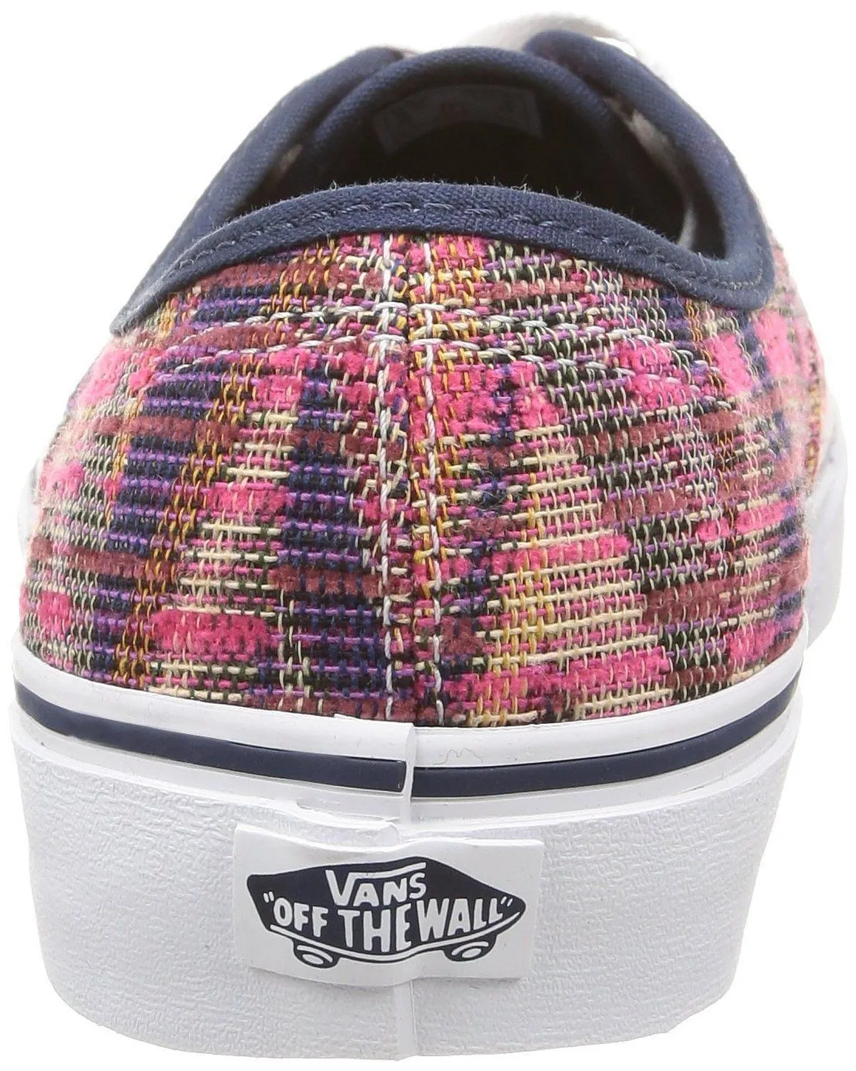 VANS Authentic Woven Chevron Pink True White Womens Size 5.5 Casual Sneakers