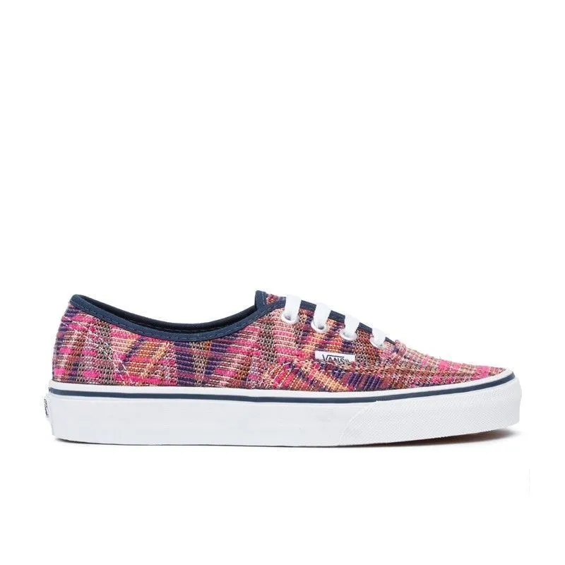 VANS Authentic Woven Chevron Pink True White Womens Size 5.5 Casual Sneakers