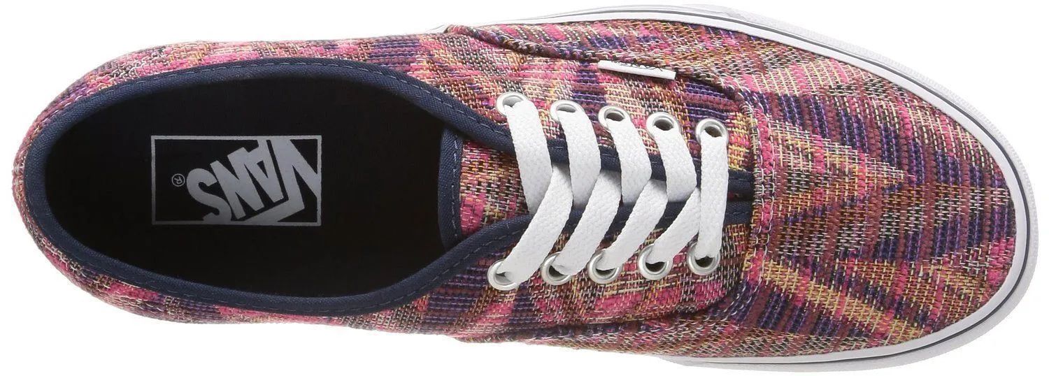 VANS Authentic Woven Chevron Pink True White Womens Size 5.5 Casual Sneakers