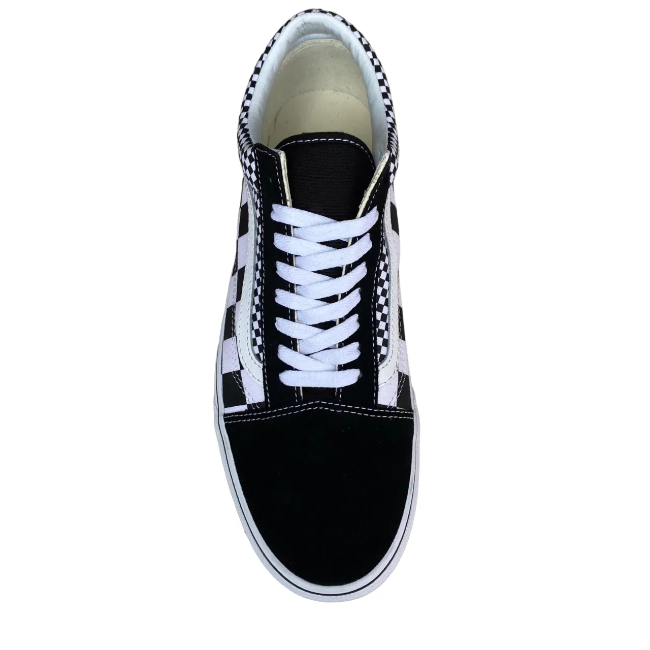 Vans scarpa sneakers da uomo Old Skool a quadri VN0A38G1Q9B nero-bianco