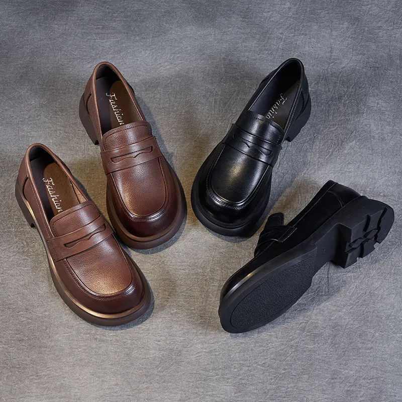 Women Minimalist Retro Casual Soft Leather Loafers