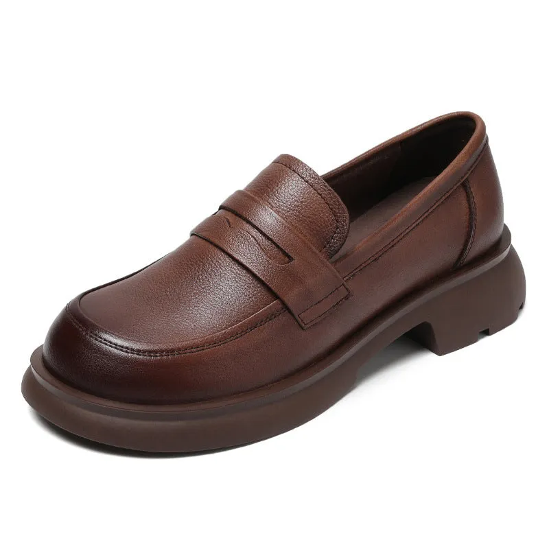 Women Minimalist Retro Casual Soft Leather Loafers