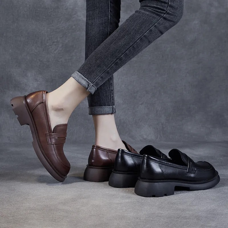 Women Minimalist Retro Casual Soft Leather Loafers