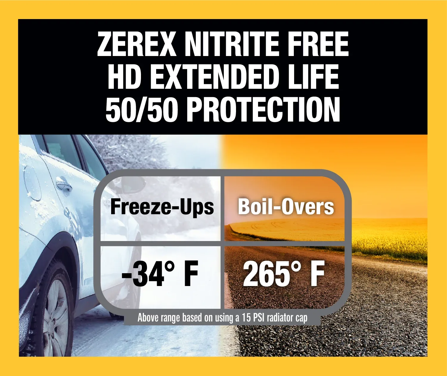 Zerex Heavy Duty Nitrite Free Extended Life Yellow 50/50 Prediluted Antifreeze